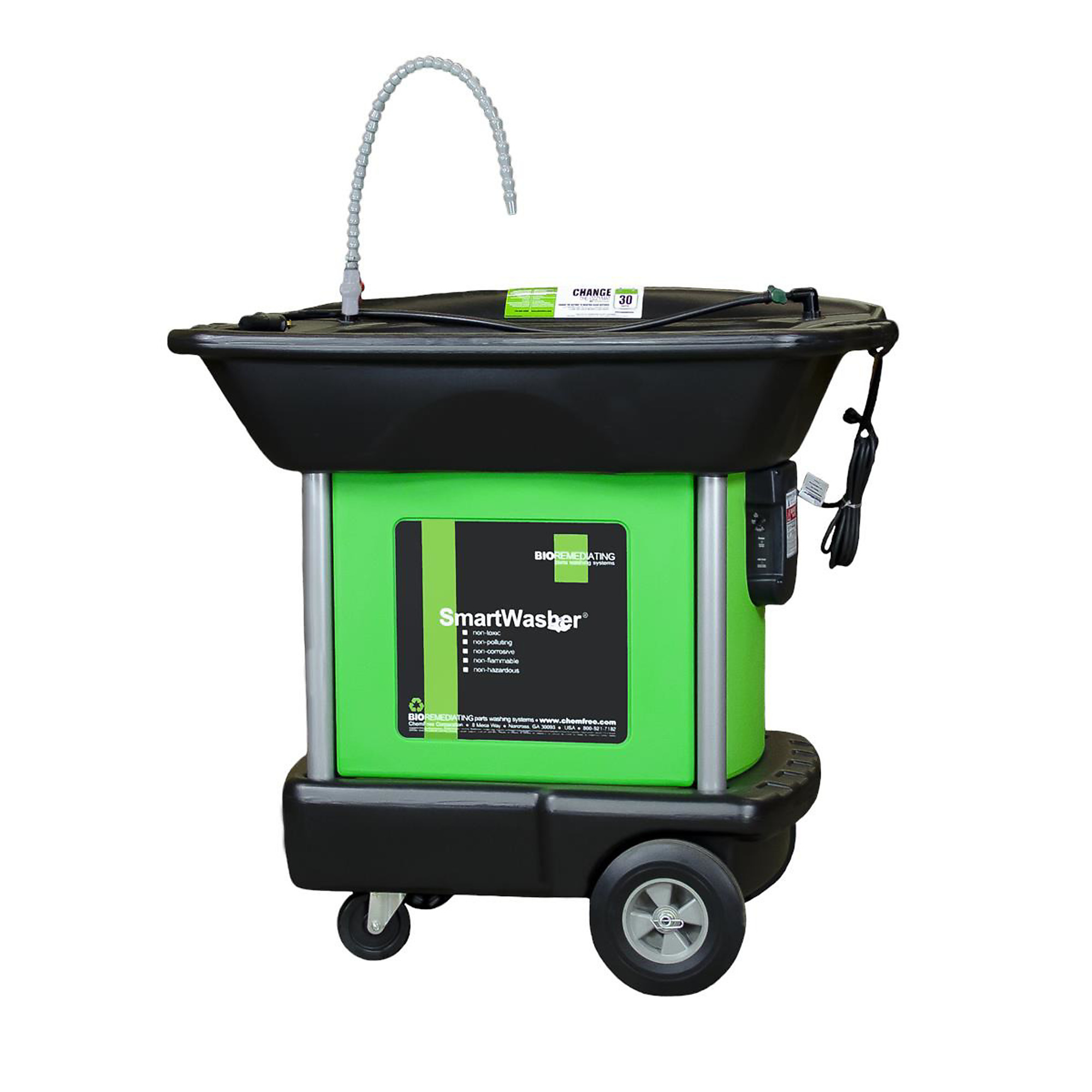 CRC Industries SmartWasher Mobile Heavy-Duty Parts Washer Kit — 55in. x 48in. x 42in., Plastic Safe, Model# CRC14741